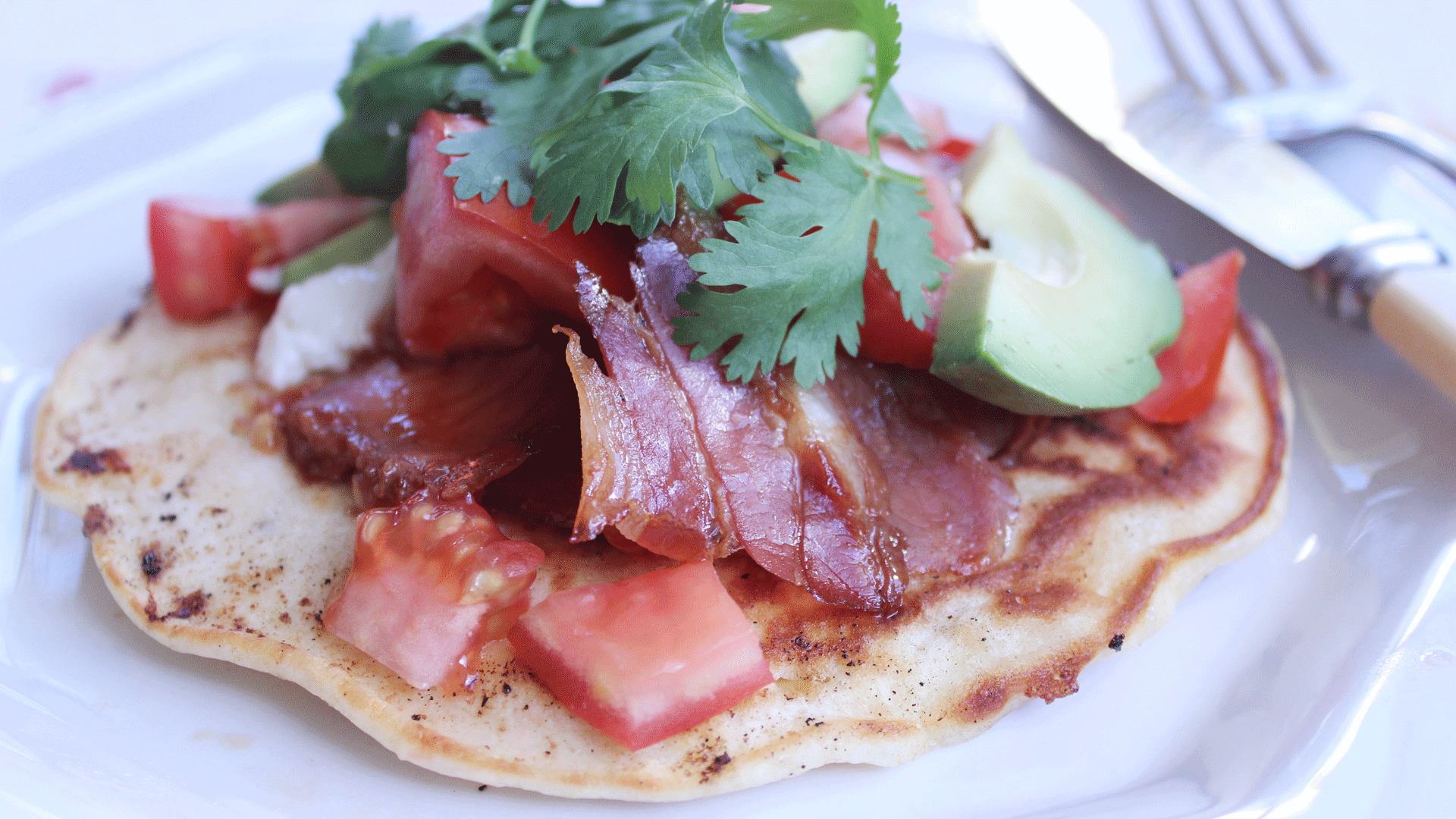 Smoky Maple Pancetta Fluffy Corn & Chilli Pancakes