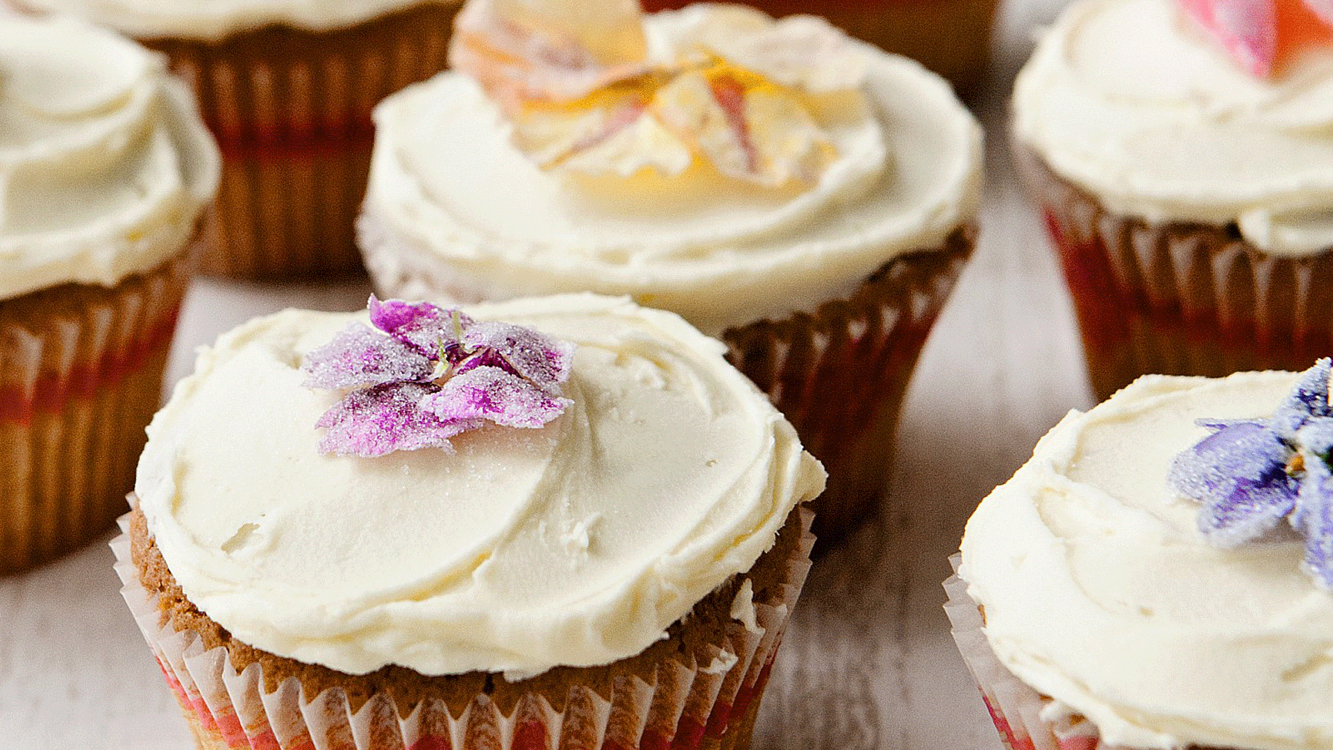 White Chocolate And Lavender Cupcakes