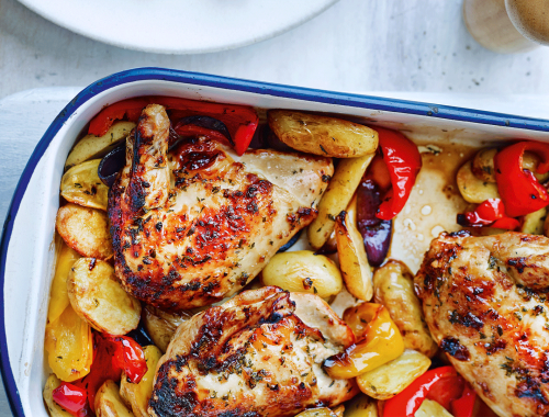 Roasted Chicken Breasts With Capsicum