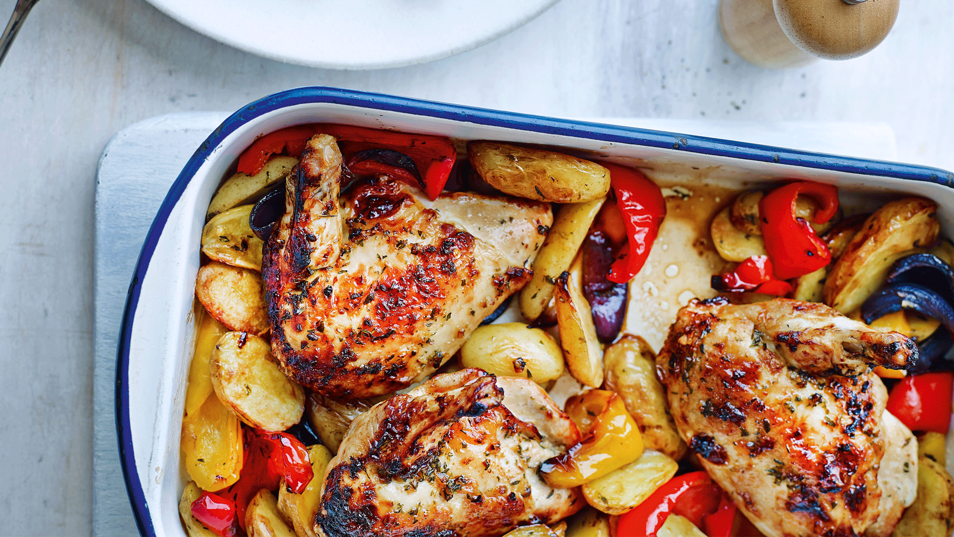 Roasted Chicken Breasts With Capsicum