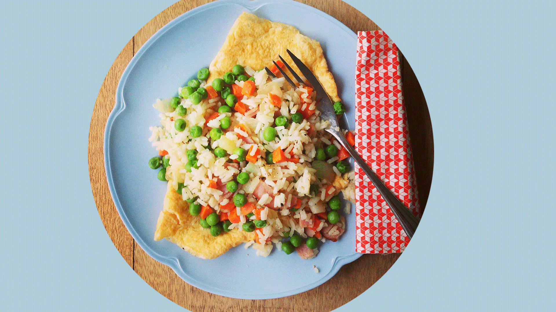 Quick Fried Rice + Easy Omelette