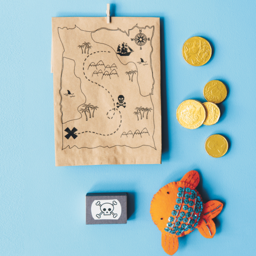 DIY Pirate Treasure Map Favour Bag