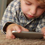 Child using smartphone