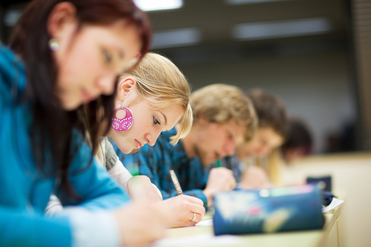 High School Students in Exam